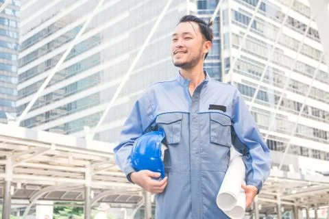 Portrait of an engineer at work Foto stock