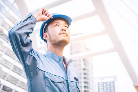 Portrait of an engineer at work Foto stock