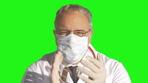 Portrait of epidemiologist clapping protecting patients corona virus COVID-19 Stock Footage 129529517