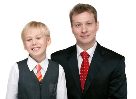 Portrait father with son Stock Photos