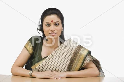Portrait of a female customer service representative Stock Photos