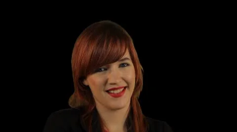 Portrait of female smiling to camera Stock Footage 8948346
