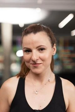 Portrait of a female trainee posing for the camera at gym Stock Photos