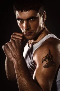 Portrait of fighter Photos