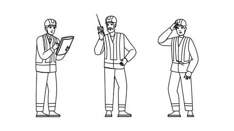 Portrait foreman man vector Stock Illustration