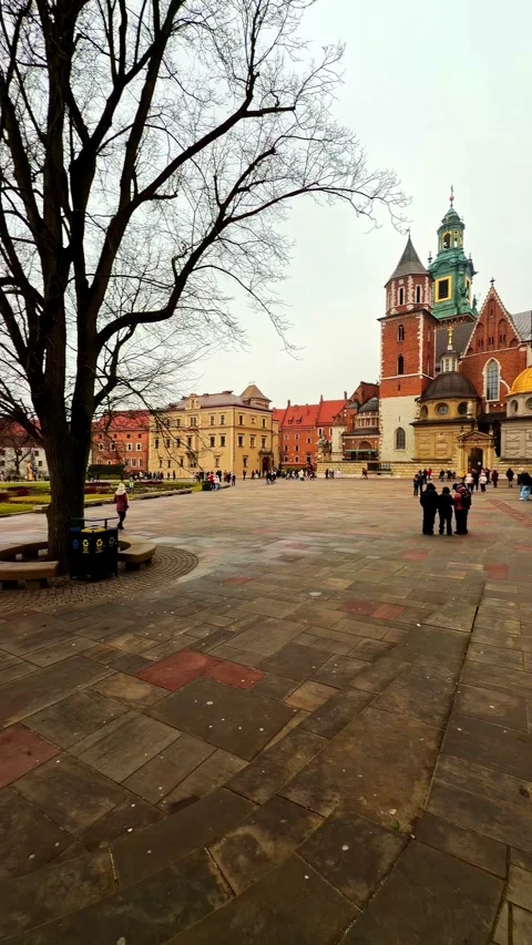 Portrait-format capture of Wawel Royal Castle, Poland Vidéo 331280988