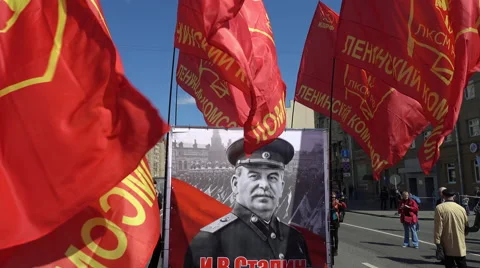 Portrait of Former Soviet Leader Josef Stalin Stock Footage 62991804