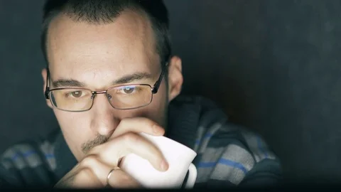 Portrait of a freelancer working Stock Footage 75642484