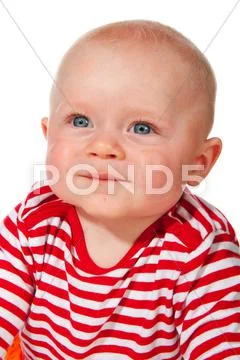 Portrait of a friendly baby Stock Photos
