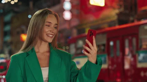 Portrait of friendly caucasian woman Stock Video Pond5