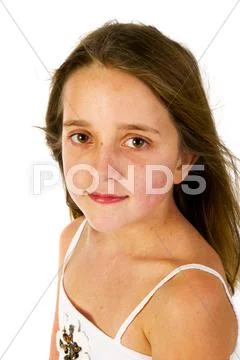 Portrait of a friendly girl Stock Photos
