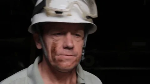 Portrait of a friendly worker with white helmet Stock Footage 71258358