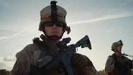 Portrait Of Fully Equipped Soldier Stock Footage