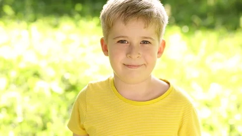 Portrait of a funny boy. Stock Footage 78659461