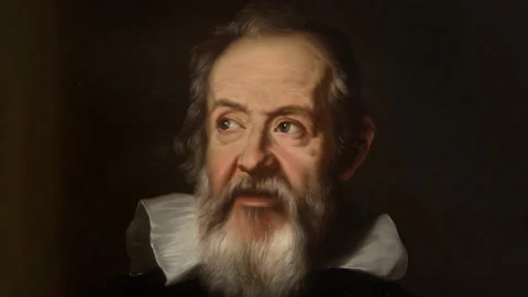 Portrait of Galileo Galilei animated loop Stock Footage 200186724