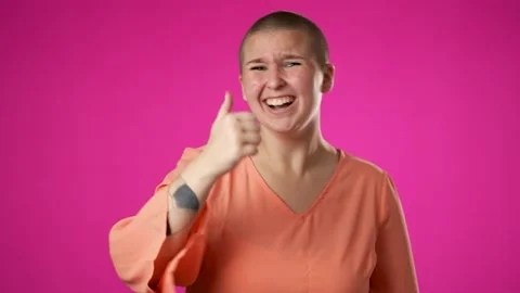 Portrait of gender fluid non binary young woman 20s years old posing isolated on Stock Footage 223261246