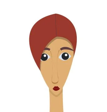 Portrait of a girl, vector Stock Illustration