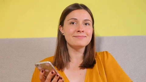 Portrait of a girl waiting for a queue Stock Footage 112646823