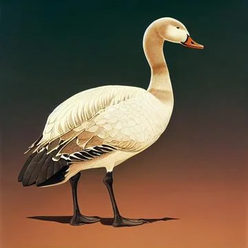 Portrait of a goose on a neutral background. Stock Illustration