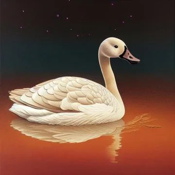 Portrait of a goose on a neutral background. Stock Illustration
