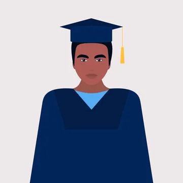 Portrait of graduate Stock Illustration