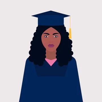 Portrait of graduate Stock Illustration