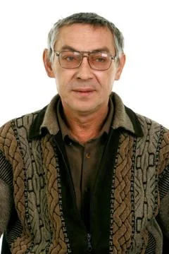 Portrait of a gray-haired man Stock Photos