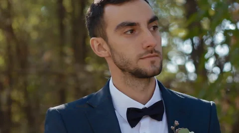 Portrait of the groom Stock Footage 62837038