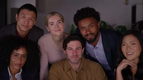 Portrait of Group of Co-workers Stock Footage 270400258