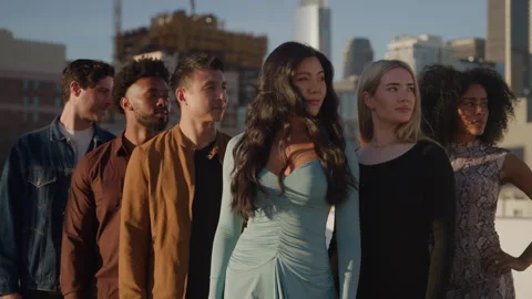 Portrait of Group of Friends Video stock 270400106
