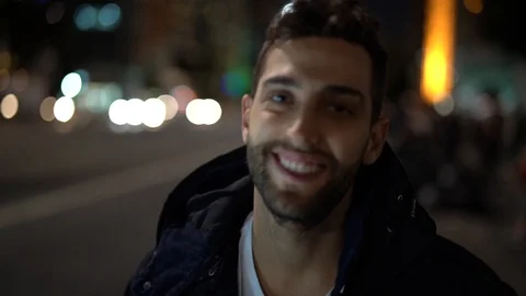 Portrait of a Guy at city Stock Footage 89729873