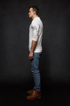 Portrait of a guy in the studio. Stock Photos