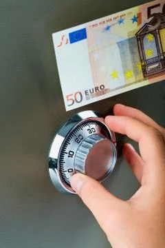 Portrait of hand picking  a combination of code Stock Photos