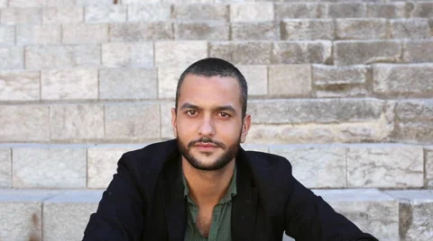 Portrait of a handsome bearded man Stock Footage 54767413