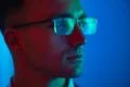 The portrait of the handsome businessman in glasses Photo