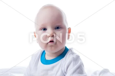 Portrait of handsome little child, close-up Stock Photos