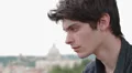 portrait of handsome sad and depressed guy - saint peter in background HD Footage