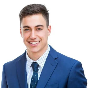 Portrait of handsome young businessman isolated. Stock Photos