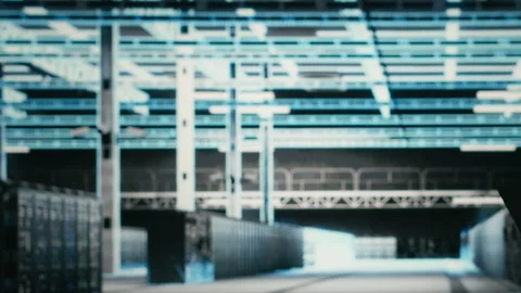 Portrait of happy data center system administrator using laptop software Stock Footage 329945608