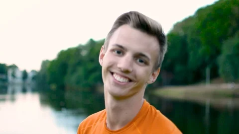 teen guy smiling