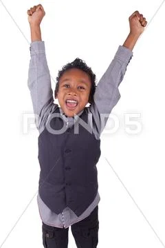Portrait of happy joyful Stock Photos