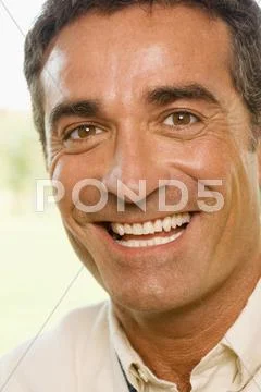 Portrait of a happy man Stock Photos