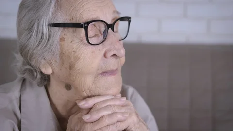 Portrait of a happy old lady. Stock Footage 103546277