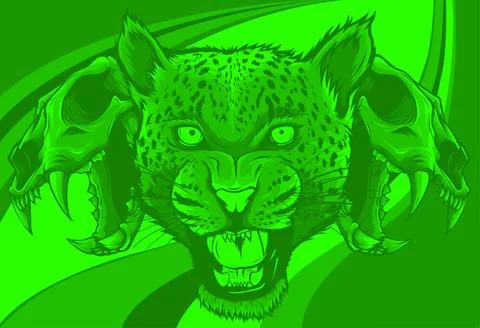Portrait of a head leopard vector illustration Illustrazione stock