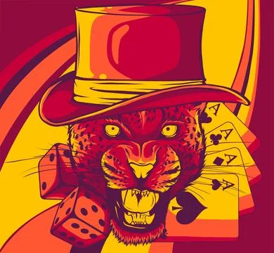 Portrait of a head leopard vector illustration Illustrazione stock