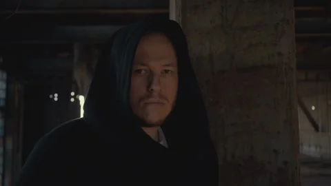 Portrait hipster man looking at camera. Stock Footage 89411557