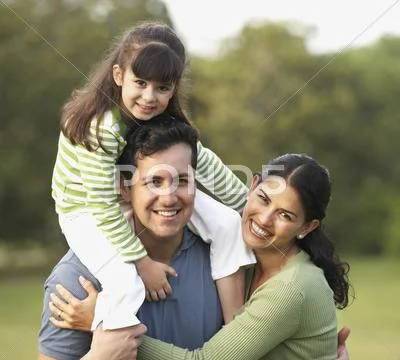 Portrait of Hispanic family Stock Photos