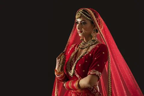 Portrait of an Indian Bride	 Stock Photos