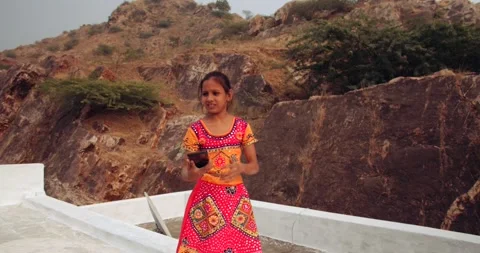 Portrait of an Indian child at home during coronavirus lockdown Stock Footage 145704341