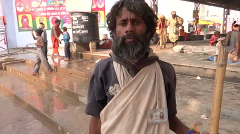Portrait of An Indian Monk. Stock-Footage 43585221